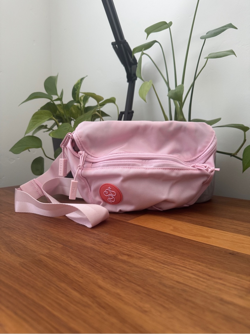 Pink Crossbody Belt Bag by Poppy